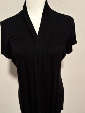 ECLA top, open front. Black. Large.